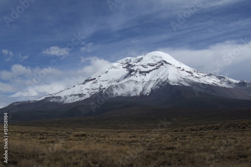 Ecuador´s highest peak, Mt. Chimborazo covered in fresh snow