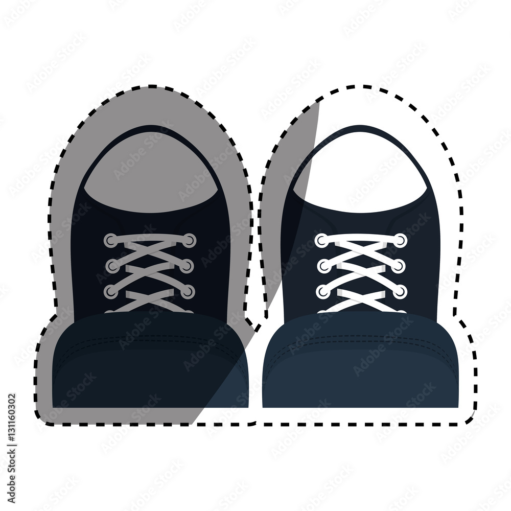Classic sneakers footwear icon vector illustration graphic