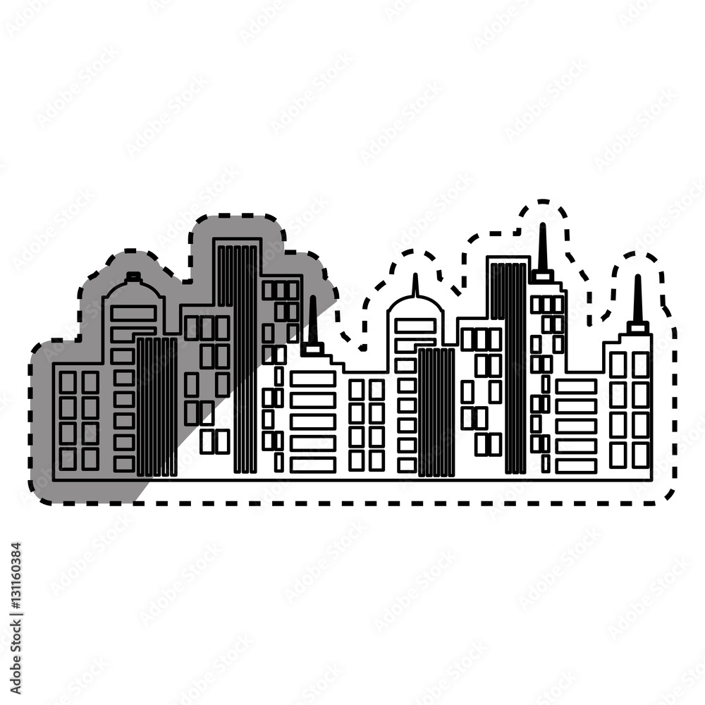 City urban view icon vector illustration graphic