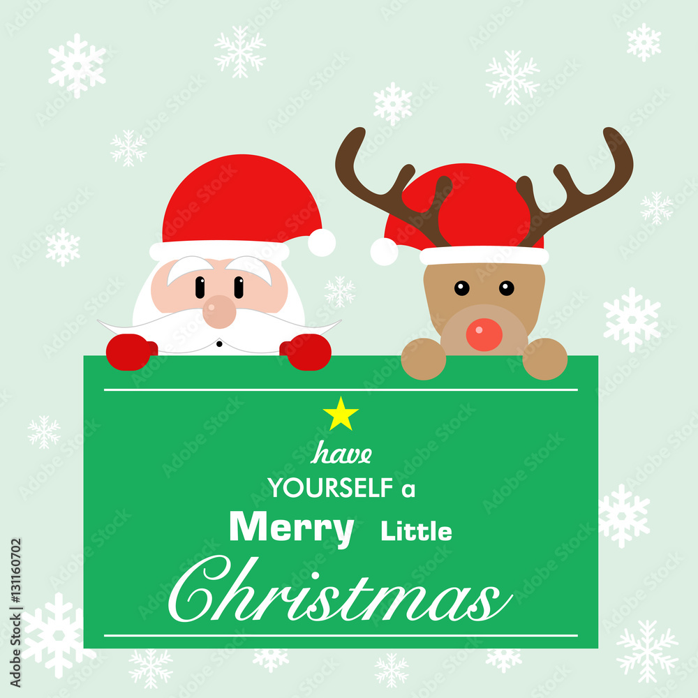 Santa Claus And The Deer Christmas Wishes Background Santa Claus And The Deer Christmas Wishes Background