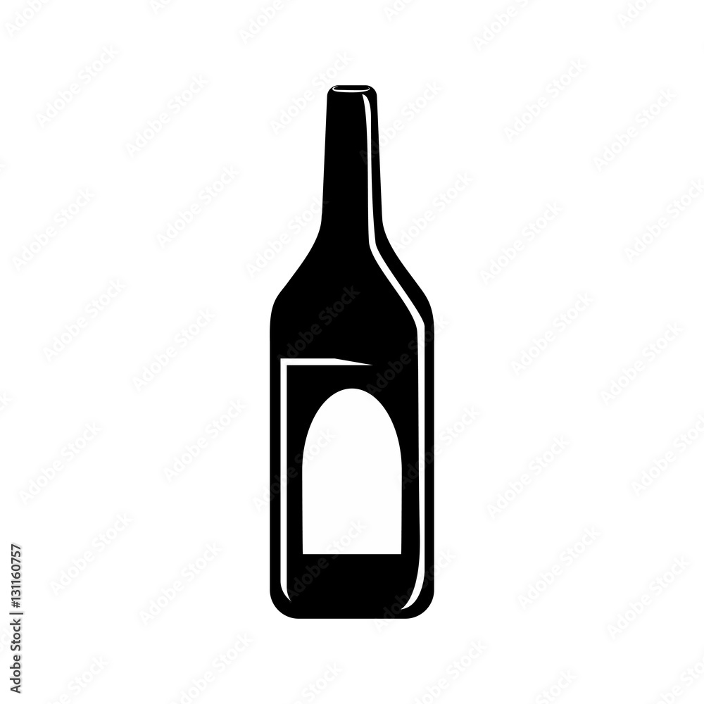 Winne bottle beverage icon vector illustration graphic design Winne bottle beverage icon vector illustration graphic design