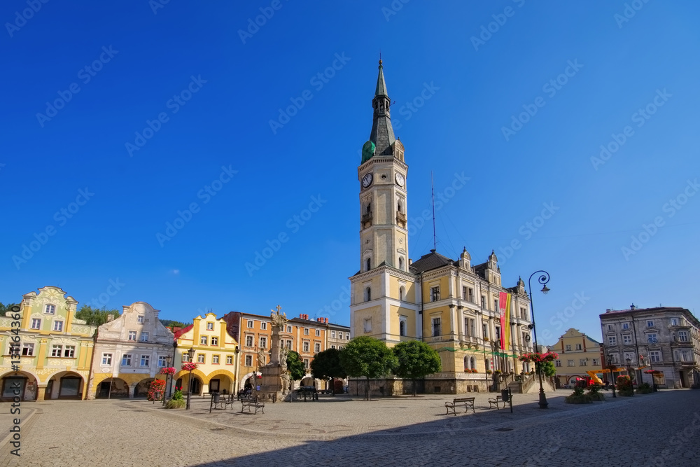 Fototapeta premium Ladek-Zdroj (Bad Landeck) im Glatzer Land, Schlesien - Ladek-Zdroj, in Klodzko Valley, Poland