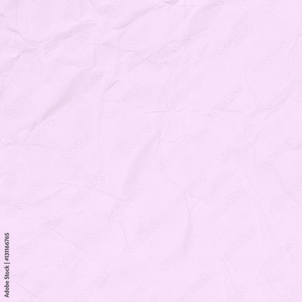 Fototapeta premium Crumpled light pink paper texture or paper background for design with copy space for text or image.