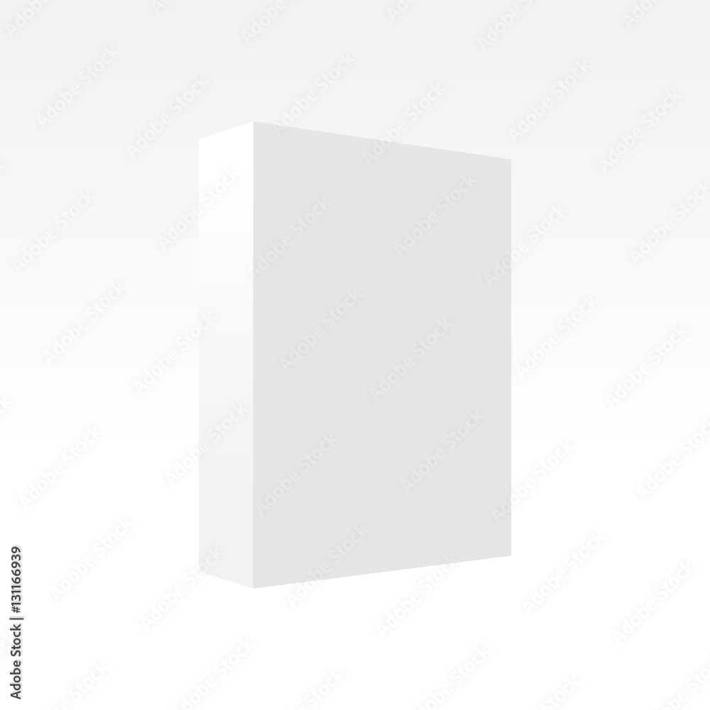 White box isolated. White packaging isolated. Vector illustration. White box isolated. White packaging isolated. Vector illustration.