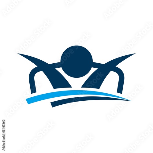 sleep care logo vector. icon template.