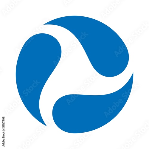 three water drop logo template. icon vector.