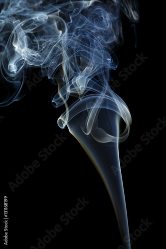 Wallpaper Mural Abstract art. Color white blue smoke from the aromatic sticks on a black background. Background for Halloween. Texture fog. Design element. The concept of aromatherapy. Torontodigital.ca