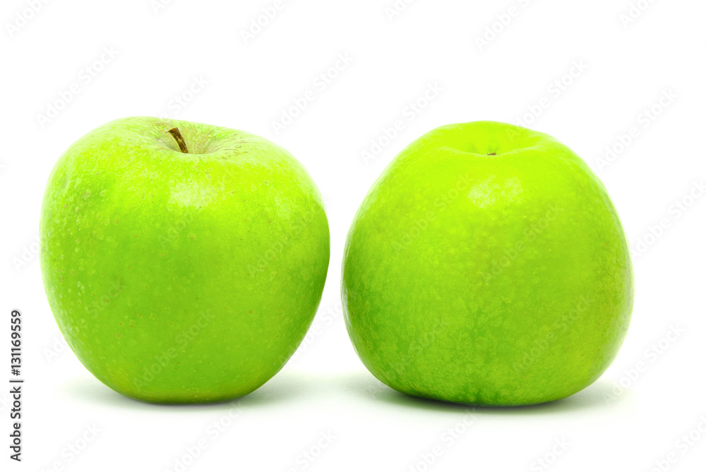 Green apple, isolated on white background Green apple, isolated on white background