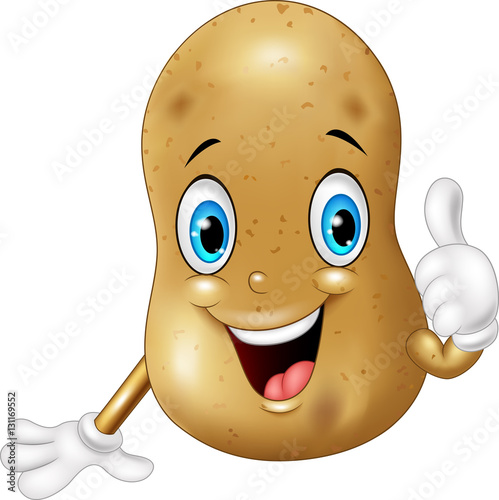 Cartoon potato giving thumbs up