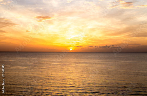 Top view of sunrise above the sea © bignai
