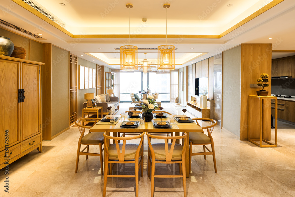 interior of modern dining room