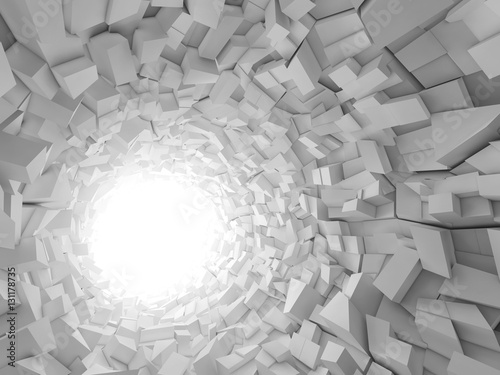 Abstract digital background  3d tunnel