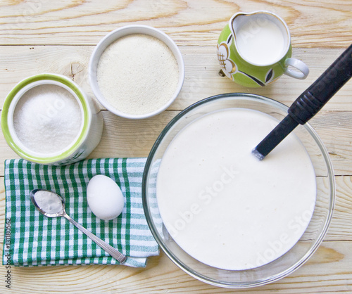ingredients for the manufacture of the test, the dough for the pie, casseroles, cookies, cupcakes