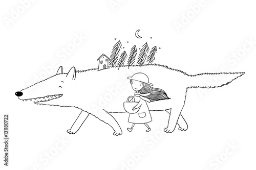 Little Red Riding Hood fairy tale.