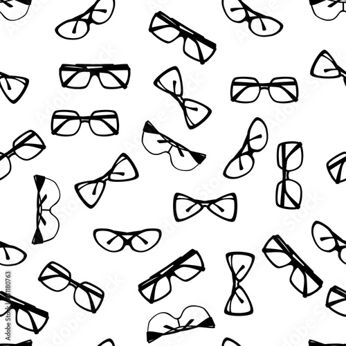 Glasses. Seamless pattern