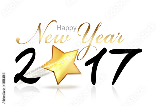 Neujahrsgruß 2017 mit Sternschnuppe