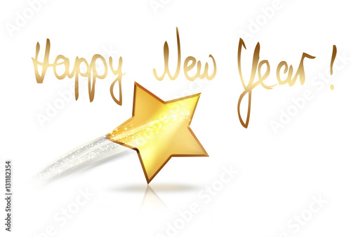 Neujahrsgruß 2017 mit Sternschnuppe