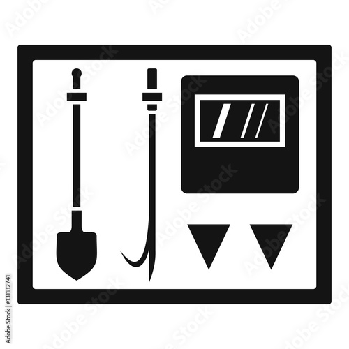 Fire shield icon. Simple illustration of fire shield vector icon for web