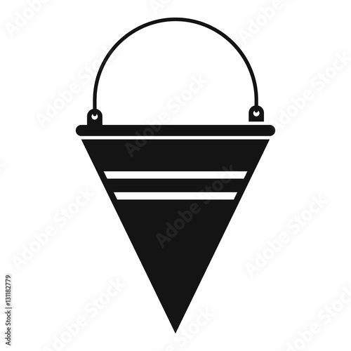 Metal fire bucket icon. Simple illustration of metal fire bucket bread vector icon for web