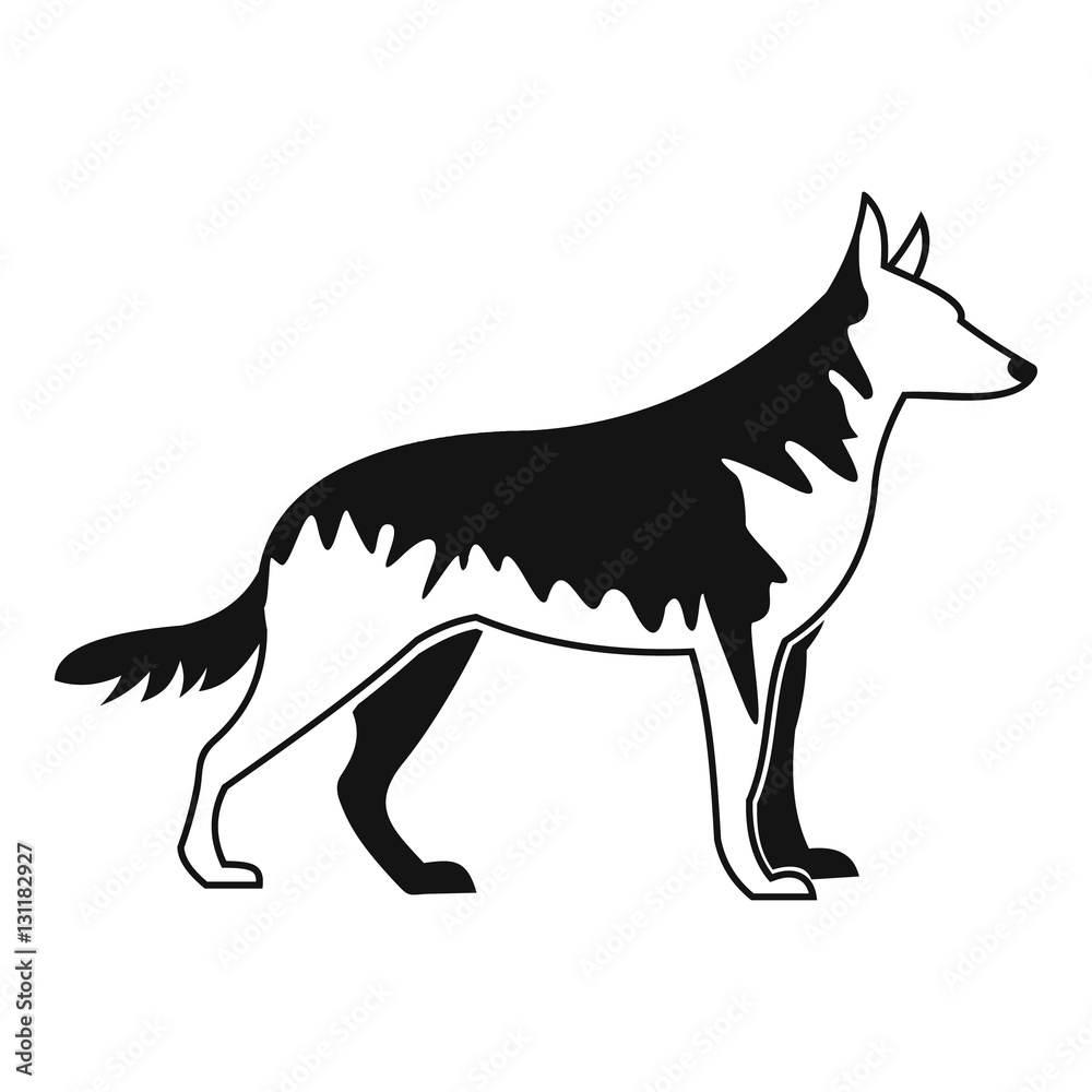 Fototapeta premium Shepherd dog icon. Simple illustration of shepherd dog vector icon for web
