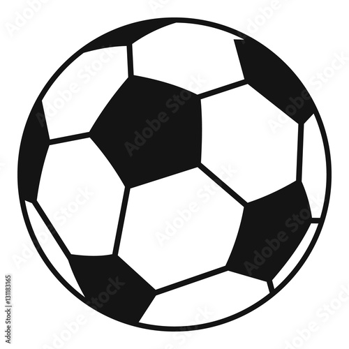 Soccer ball icon. Simple illustration of soccer ball vector icon for web