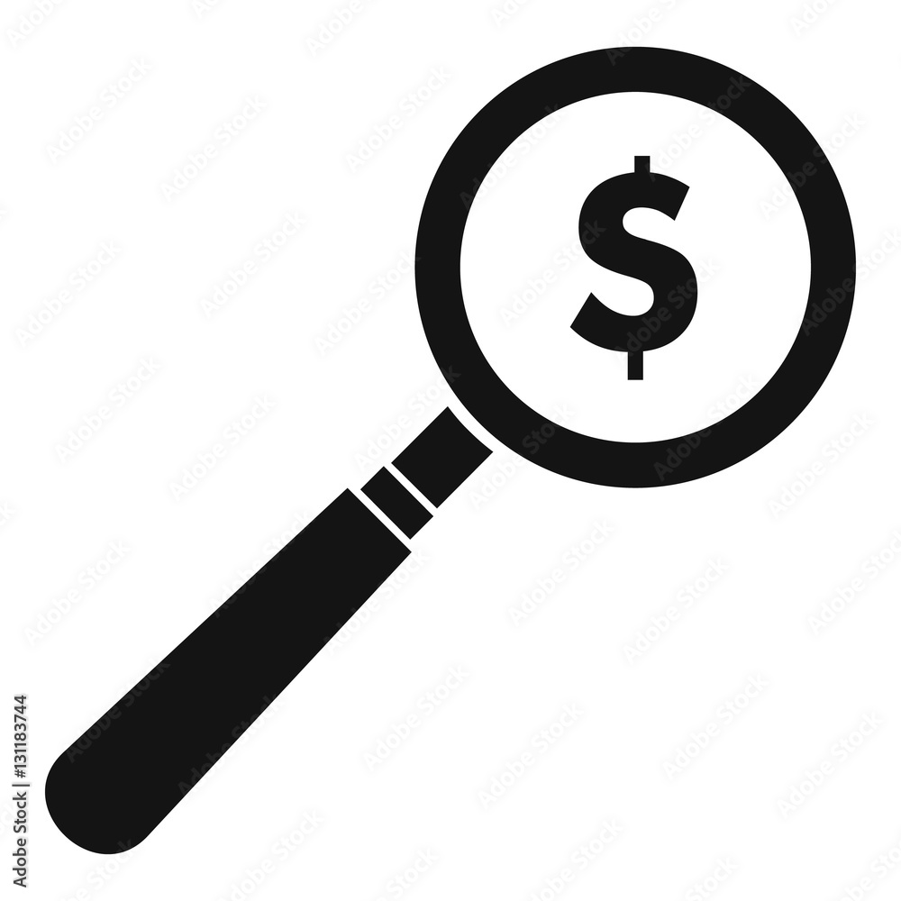 Magnifier icon. Simple illustration of magnifier vector icon for web