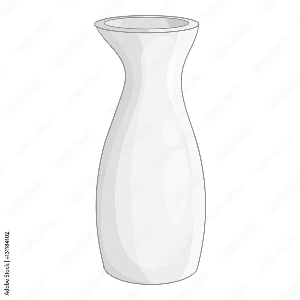 White vase icon. Cartoon illustration of white vase vector icon for web