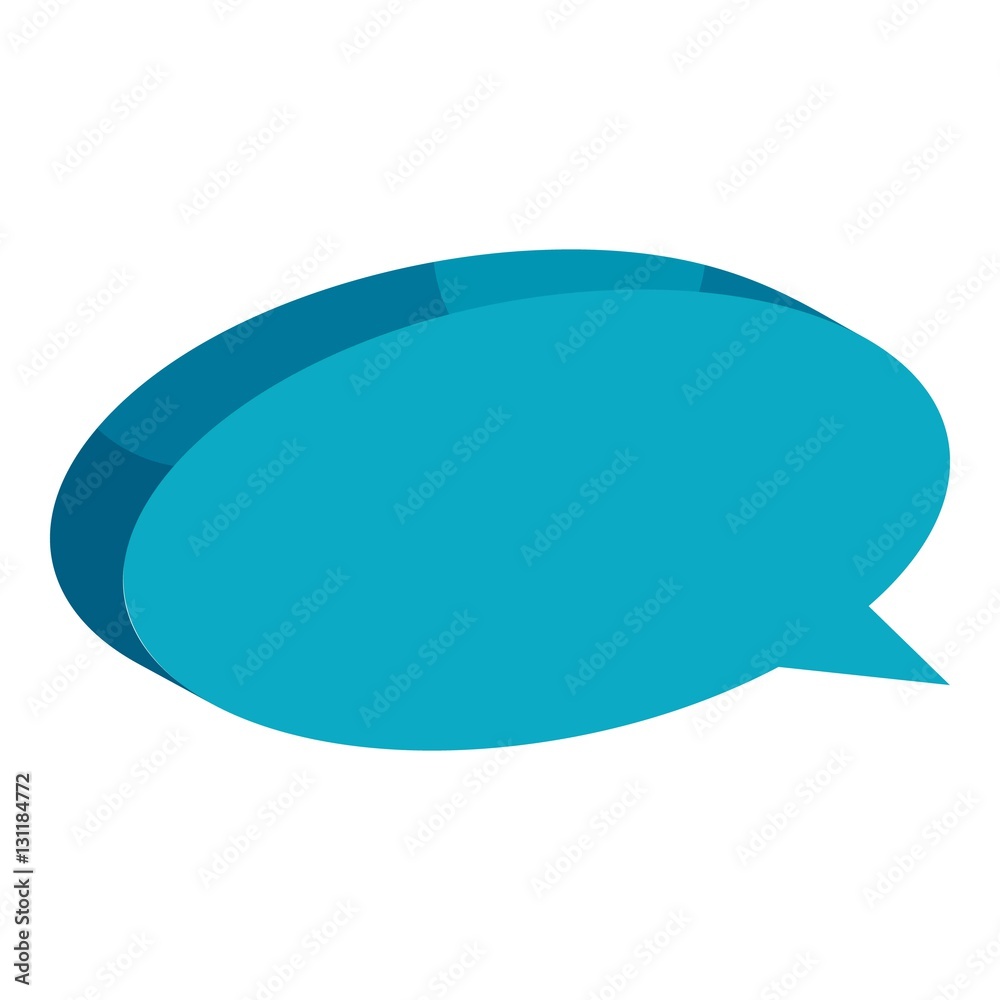 Blue speech bubble icon. Cartoon illustration of blue speech bubble vector icon for web Blue speech bubble icon. Cartoon illustration of blue speech bubble vector icon for web