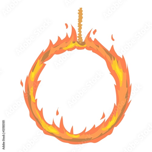 Ring of fire icon. Cartoon illustration of ring of fire vector icon for web design