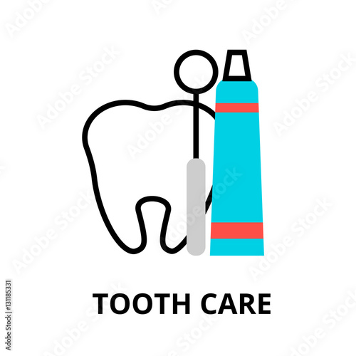 Concept of tooth care icon