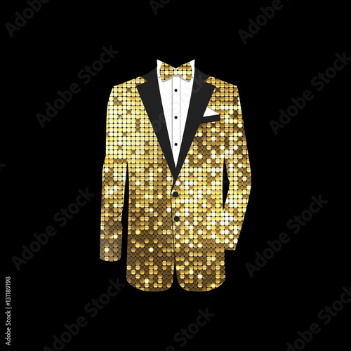 luxurious gold tuxedo
