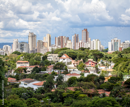 Sao Paulo, Brazil - December 20, 2016. View of Perdizes neighbourhood, A wealthy and wooded area in the city.