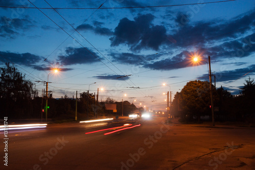 provincial town and night streets