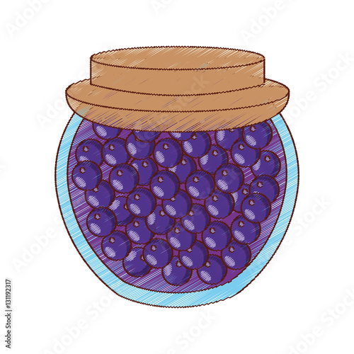 Canned fruit preserves product vector illustration design