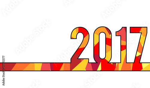 Year 2017 colorful border design