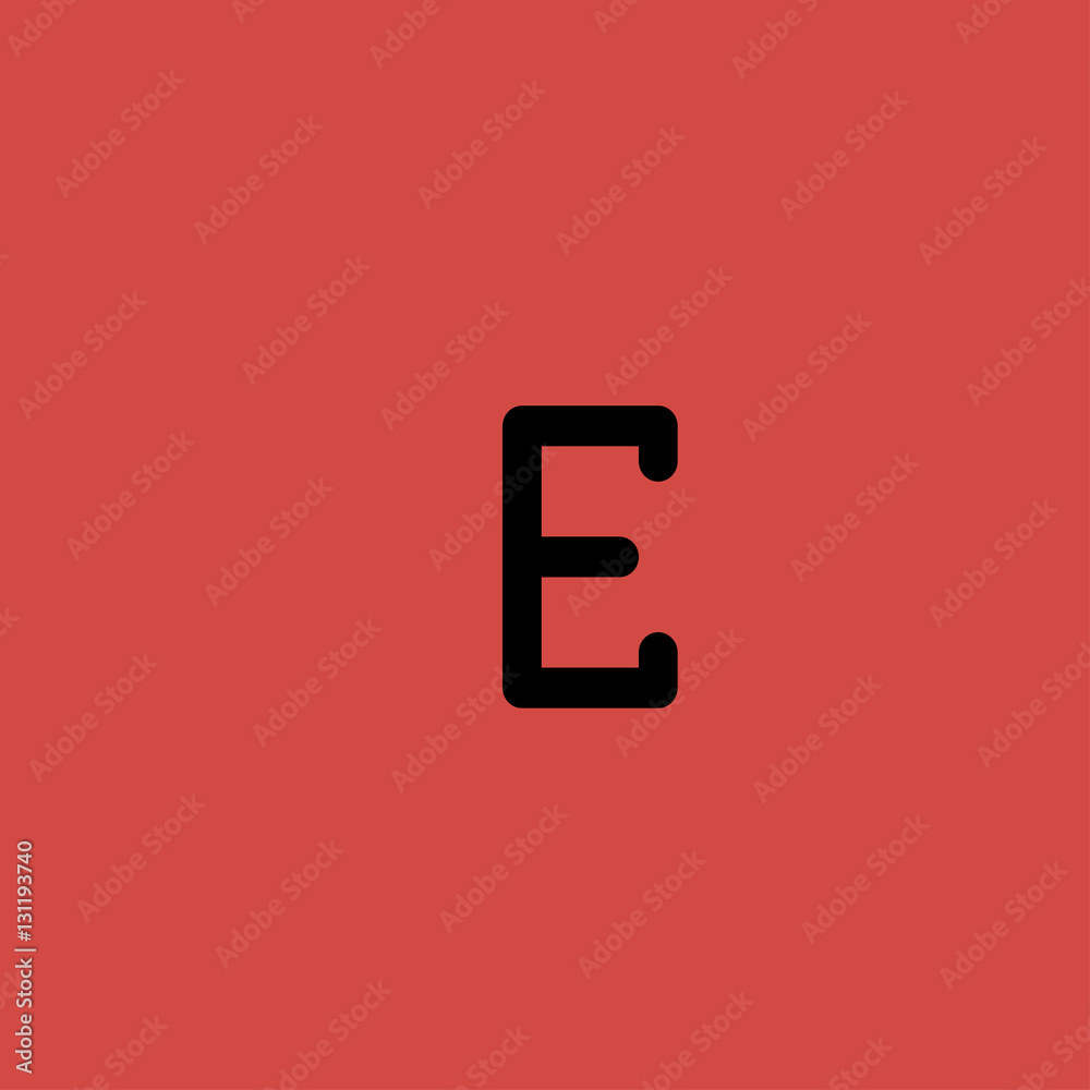 e icon. flat design