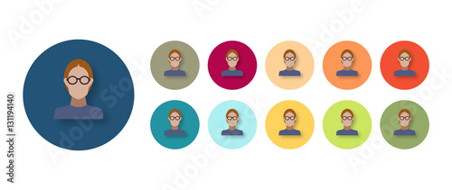 Buttons - Frauen mit Brille