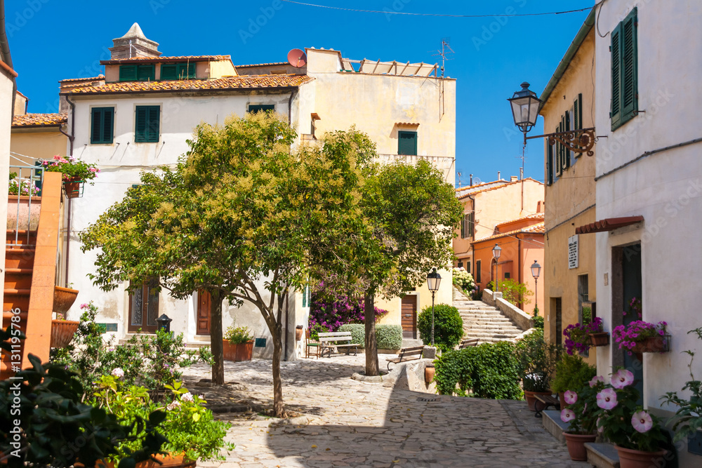 Poggio village in Elba Island, Italy