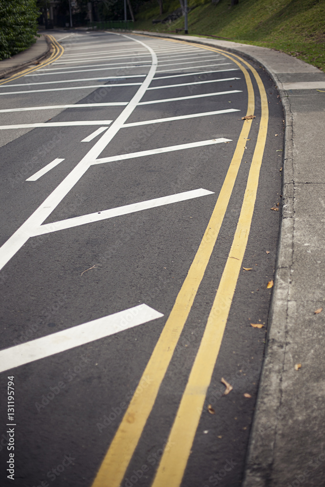 Background with tire marks on road