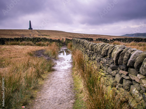 Stoodley Pike is a 1,300-foot hill in the south Pennines, noted for the 121 feet Stoodley Pike Monument  photo