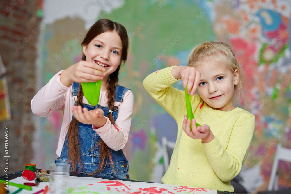 Obraz premium Play with slime