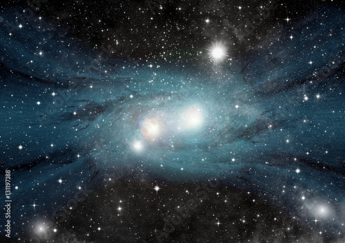 Stars, dust and gas nebula