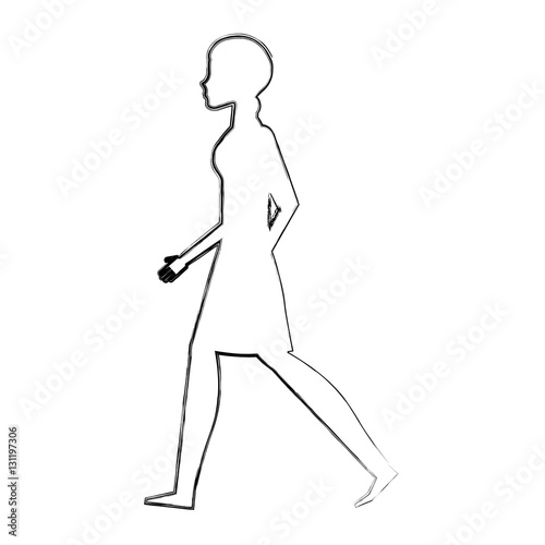 person walking isolated icon vector illustration design