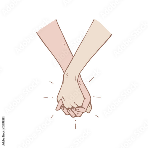 People holding hands concept, vector illustration