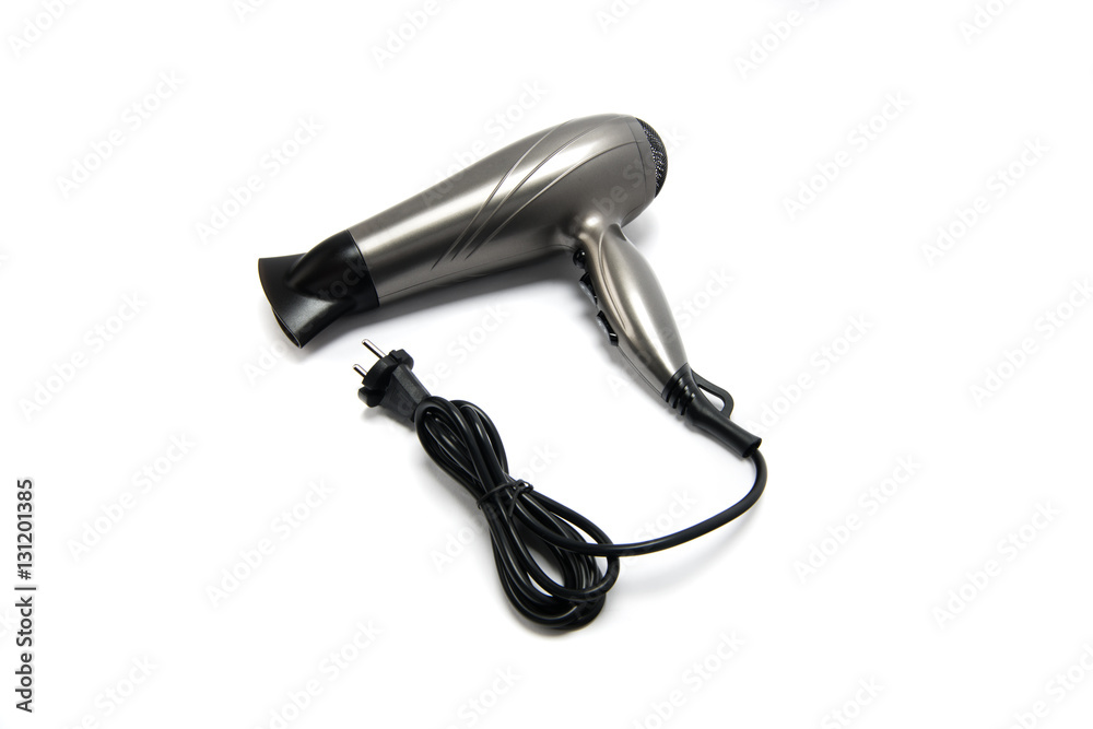 professional hair dryer isolated on white background professional hair dryer isolated on white background