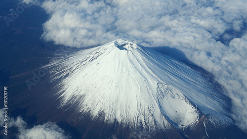 Obraz na plátne Top view of Mt. Fuji .
