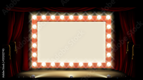 Theatre or Cinema with style light bulb sign