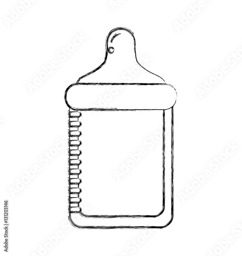 bottle milk baby isolated icon vector illustration design