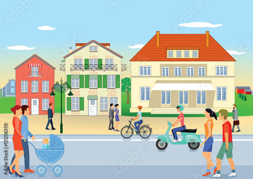 Straße in der Vorstadt