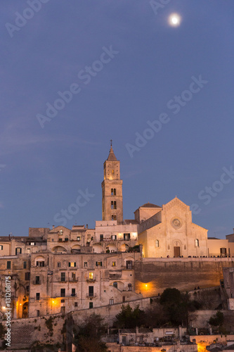 Ancient town of Matera at sunset